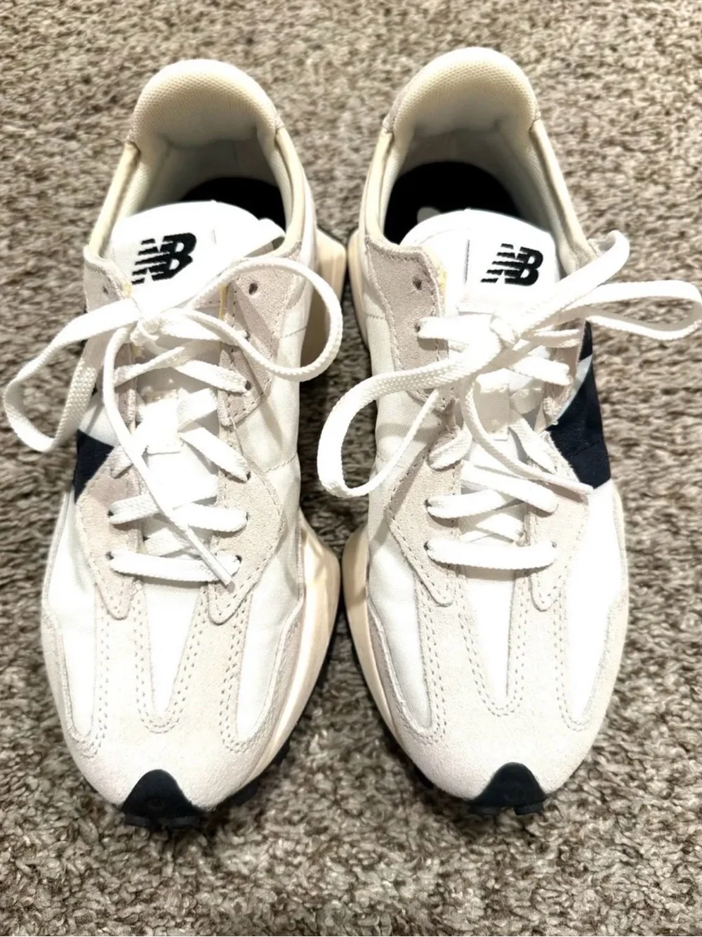 New Balance 327 in the Sea Salt/White/Black